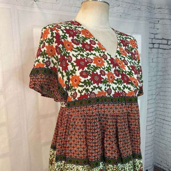 Raga enchanted forest mini boho wrap dress size small - Picture 4 of 11